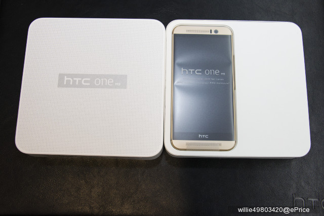 htc one m9 耀眼金开箱