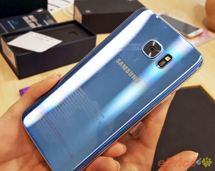三星galaxy s7 edge 冰湖蓝到货开箱